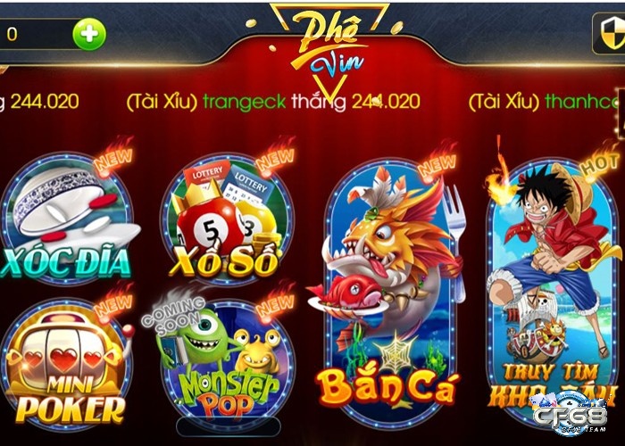 Kho game Phe Vin khổng lồ được cược thủ yêu thích