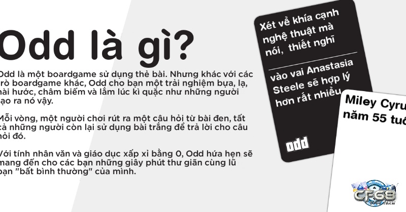 Bạn cần ghép câu trả lời trong lá bài trắng với lá bài đen để có được câu trả lời hài hước nhất và giành điểm