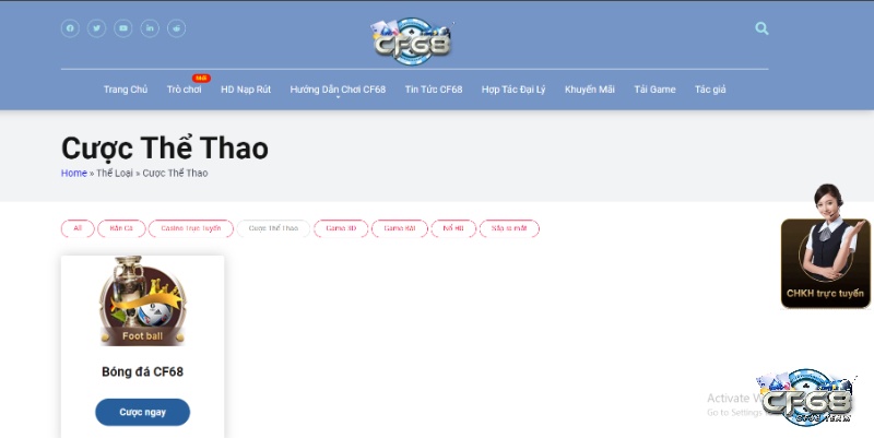Cá cược thể thao siêu hot với các trận đấu được cập nhật liên tục