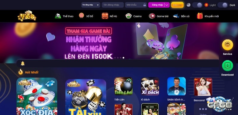 Đăng nhập Vi68 tận hưởng kho trò chơi đa dạng và chất lượng