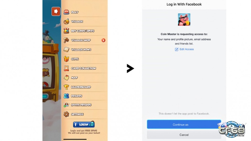 Nhận lượt quay miễn phí khi mời bạn bè trên Facebook tham gia chơi game