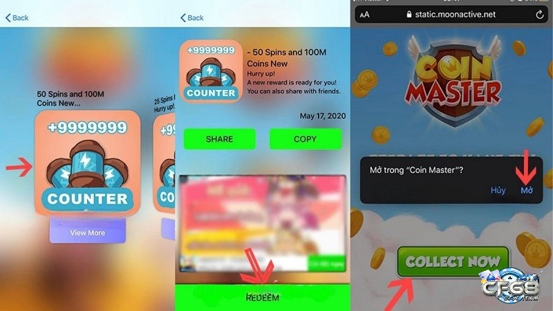 Hack spin Coin Master mới nhất trên app dành cho hệ điều hành Android
