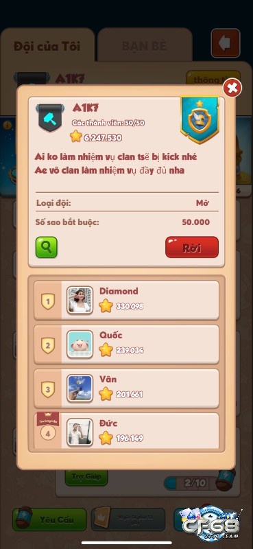 Tham gia nhóm để có cơ hội nhận spin và thẻ bài miễn phí