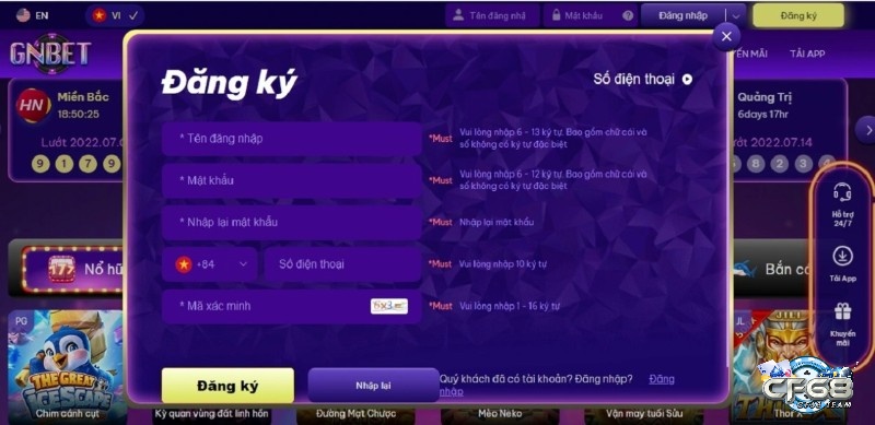 Đăng ký gnbet tổng hợp quy trình như thế nào?