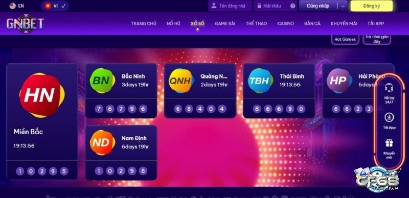 Đăng ký Gnbet chinh phục sòng bạc trực tuyến đẳng cấp