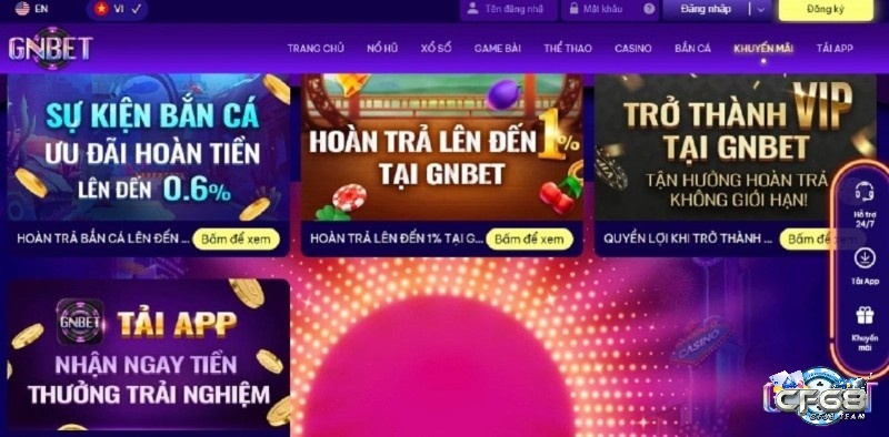 Cách nạp tiền vào tài khoản Gnbet